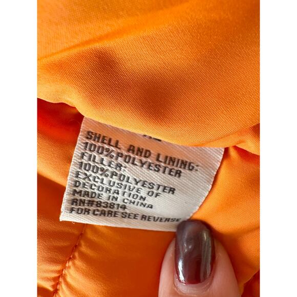 Tangerine Thermal Vest Orange Womens XL Puffer Reflective Strip Outdoors - Picture 6 of 7